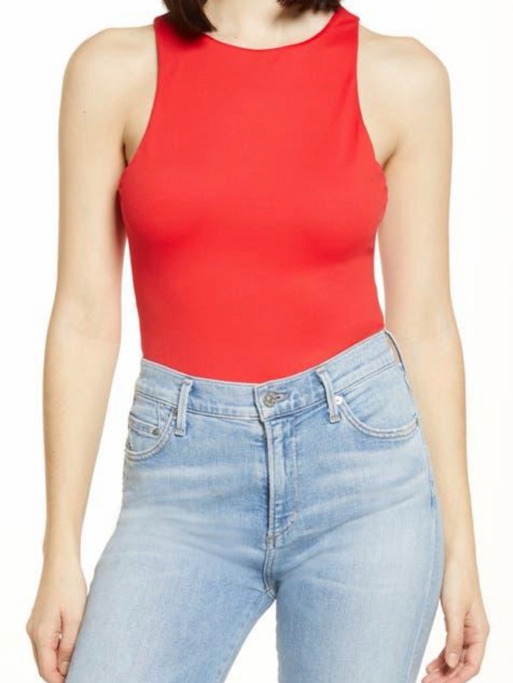 NWT- Urban Social -  Red High-Neck Bodysuit